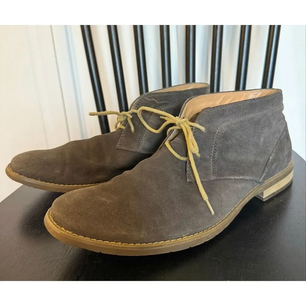 Calvin Klein Wilson grey suede Chukka boot shoe size 12